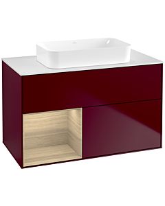 Villeroy und Boch Finion Villeroy und Boch G651PCHB 100x60.3x50.1cm, étagère à gauche Oak Veneer , Peony Matt