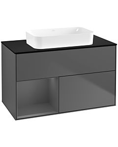 Villeroy und Boch Finion Villeroy und Boch Finion G652GKGK 100x60.3x50.1cm, shelf left anthracite matt, anthracite matt