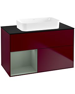 Villeroy und Boch Finion Villeroy und Boch Finion G652GMHB 100x60.3x50.1cm, shelf left Olive Matt Lacquer , Peony Matt
