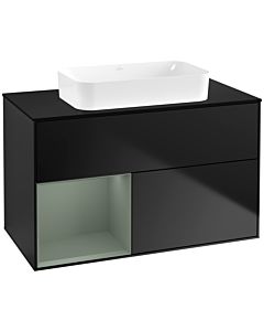 Villeroy und Boch Finion Villeroy und Boch Finion G652GMPD 100x60.3x50.1cm, shelf left Olive Matt Lacquer , black matt lacquer