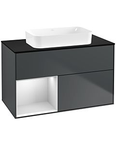 Villeroy und Boch Finion Villeroy und Boch Finion G652MTHG 100x60.3x50.1cm, shelf left white matt lacquer, midnight Blue Matt Lacquer