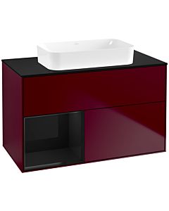 Villeroy und Boch Finion Villeroy und Boch Finion G652PHHB 100x60.3x50.1cm, shelf left Glossy Black Lacquer , Peony Matt