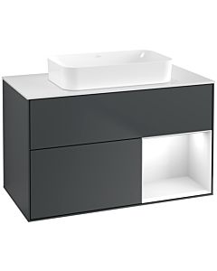 Villeroy und Boch Finion Villeroy und Boch Finion G661GFHG 100x60.3x50.1cm, shelf right Glossy white lacquer, Midnight Blue Matt Lacquer