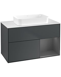 Villeroy und Boch Finion Villeroy und Boch Finion G661GKHG 100x60.3x50.1cm, shelf on the right anthracite matt, midnight Blue Matt Lacquer