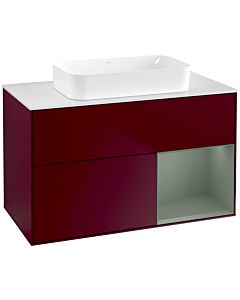 Villeroy und Boch Finion Villeroy und Boch Finion G661GMHB 100x60.3x50.1cm, shelf on the right Olive Matt Lacquer , Peony Matt