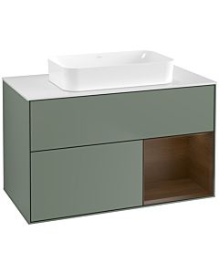 Villeroy und Boch Finion Villeroy und Boch Finion G661GNGM 100x60.3x50.1cm, shelf on the right Olive Matt Lacquer veneer, Olive Matt Lacquer