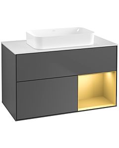 Villeroy und Boch Finion Villeroy und Boch Finion G661HFGK 100x60.3x50.1cm, shelf on the right gold matt, anthracite matt