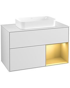 Villeroy und Boch Finion Villeroy und Boch Finion G661HFMT 100x60.3x50.1cm, shelf on the right gold matt, white matt lacquer