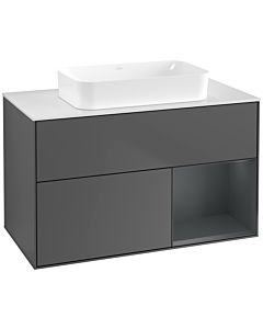 Villeroy und Boch Finion Villeroy und Boch Finion G661HGGK 100x60.3x50.1cm, shelf on the right Midnight Blue Matt Lacquer , anthracite matt