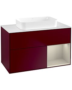 Villeroy und Boch Finion Villeroy und Boch G661HHHB 100x60.3x50.1cm, étagère à droite Sand matt, Peony Matt