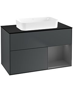 Villeroy und Boch Finion Villeroy und Boch Finion G662GKHG 100x60.3x50.1cm, shelf on the right anthracite matt, midnight Blue Matt Lacquer