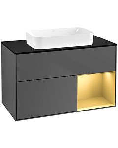 Villeroy und Boch Finion Villeroy und Boch Finion G662HFGK 100x60.3x50.1cm, shelf on the right gold matt, anthracite matt