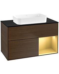 Villeroy und Boch Finion Villeroy und Boch Finion G662HFGN 100x60.3x50.1cm, shelf on the right gold matt, walnut veneer