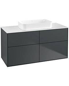 Villeroy und Boch Finion Waschtischunterschrank G67100HG 120x60,3x50,1cm, Glass White Matt, Midnight Blue Matt Lacquer