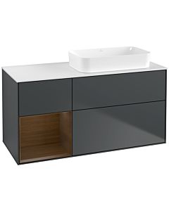 Villeroy und Boch Finion Villeroy und Boch Finion G681GNHG 120x60.3x50.1cm, shelf left Walnut veneer, Midnight Blue Matt Lacquer