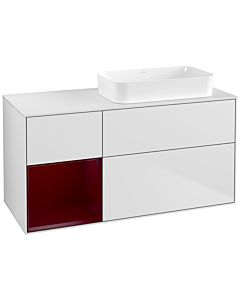 Villeroy und Boch Finion Villeroy und Boch G681HBMT 120x60.3x50.1cm, étagère à gauche Peony , laqué blanc mat