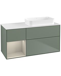 Villeroy und Boch Finion Villeroy und Boch G681HHGM 120x60.3x50.1cm, étagère à gauche Sand Matt Lacquer , Olive Matt Lacquer
