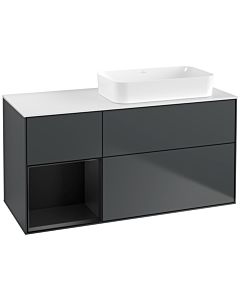 Villeroy und Boch Finion Villeroy und Boch Finion G681PDHG 120x60.3x50.1cm, shelf left black matt lacquer, midnight Blue Matt Lacquer