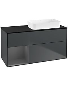 Villeroy und Boch Finion Villeroy und Boch G682GKHG 120x60.3x50.1cm, étagère gauche anthracite mat, Midnight Blue Matt Lacquer