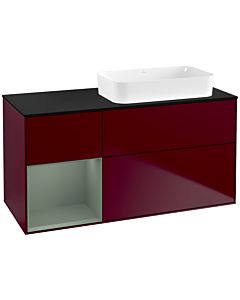 Villeroy und Boch Finion Villeroy und Boch Finion G682GMHB 120x60.3x50.1cm, shelf left Olive Matt Lacquer , Peony Matt