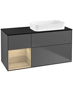 Villeroy und Boch Finion Villeroy und Boch G682PCGK 120x60.3x50.1cm, étagère à gauche Oak Veneer , anthracite mat