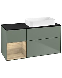 Villeroy und Boch Finion Villeroy und Boch G682PCGM 120x60.3x50.1cm, étagère à gauche Oak Veneer , Olive Matt Lacquer