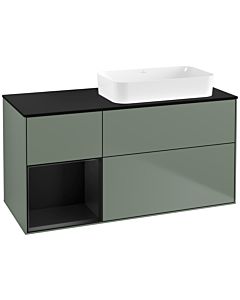 Villeroy und Boch Finion Villeroy und Boch Finion G682PDGM 120x60.3x50.1cm, shelf left black matt lacquer, Olive Matt Lacquer