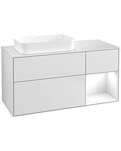 Villeroy und Boch Finion Villeroy und Boch Finion G691GFMT 120x60.3x50.1cm, shelf on the right Glossy white lacquer, white matt lacquer