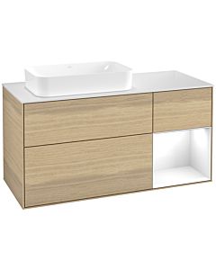 Villeroy und Boch Finion Villeroy und Boch Finion G691GFPC 120x60.3x50.1cm, shelf right Glossy white lacquer, Oak Veneer