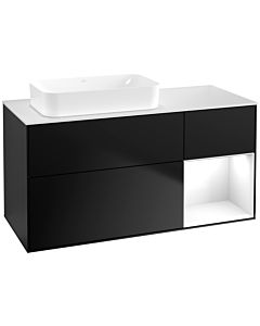 Villeroy und Boch Finion Villeroy und Boch Finion G691GFPD 120x60.3x50.1cm, shelf on the right Glossy white lacquer, black matt lacquer