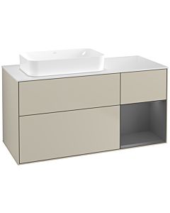 Villeroy und Boch Finion Villeroy und Boch G691GKHH 120x60,3x50,1cm, étagère droite anthracite mat, Sand Matt Lacquer