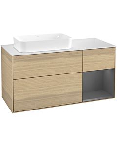 Villeroy und Boch Finion Villeroy und Boch Finion G691GKPC 120x60.3x50.1cm, shelf on the right anthracite matt, Oak Veneer