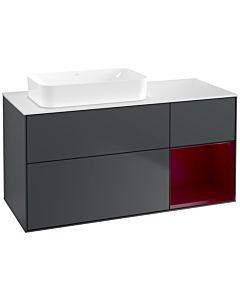 Villeroy und Boch Finion Waschtischunterschrank G691HBHG 120x60,3x50,1cm, Regal rechts Peony, Midnight Blue Matt Lacquer