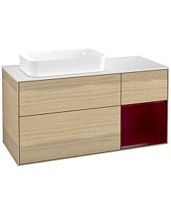Villeroy und Boch Finion Villeroy und Boch G691HBPC 120x60.3x50.1cm, étagère à droite Peony , Oak Veneer