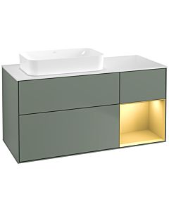 Villeroy und Boch Finion Villeroy und Boch Finion G691HFGM 120x60.3x50.1cm, shelf on the right gold matt, Olive Matt Lacquer