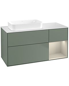Villeroy und Boch Finion Villeroy und Boch G691HHGM 120x60.3x50.1cm, étagère à droite Sand mat, Olive Matt Lacquer