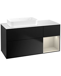 Villeroy und Boch Finion Villeroy und Boch G691HHPD 120x60.3x50.1cm, étagère à droite Sand laqué mat, noir mat