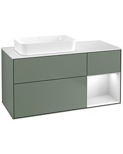 Villeroy und Boch Finion Villeroy und Boch Finion G691MTGM 120x60.3x50.1cm, shelf right white matt lacquer, Olive Matt Lacquer