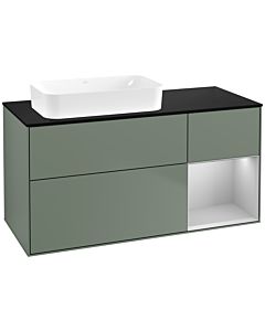 Villeroy und Boch Finion Villeroy und Boch G692GJGM 120x60.3x50.1cm, étagère à droite gris clair mat, Olive Matt Lacquer