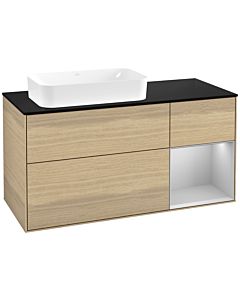 Villeroy und Boch Finion Waschtischunterschrank G692GJPC 120x60,3x50,1cm, Regal rechts Light grey matt, Oak Veneer