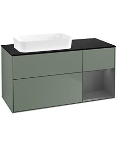 Villeroy und Boch Finion Villeroy und Boch Finion G692GKGM 120x60.3x50.1cm, shelf on the right anthracite matt, Olive Matt Lacquer