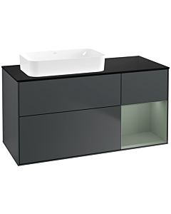 Villeroy und Boch Finion Villeroy und Boch G692GMHG 120x60.3x50.1cm, étagère à droite Olive Matt Lacquer , Midnight Blue Matt Lacquer