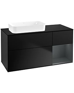 Villeroy und Boch Finion Villeroy und Boch G692HGPD 120x60.3x50.1cm, étagère à droite Midnight Blue Matt Lacquer , laqué noir mat