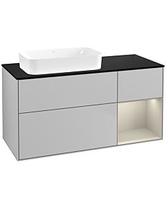 Villeroy und Boch Finion Waschtischunterschrank G692HHGJ 120x60,3x50,1cm, Regal rechts Sand Matt, Light grey matt