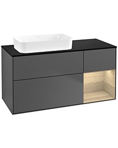 Villeroy und Boch Finion Villeroy und Boch G692PCGK 120x60.3x50.1cm, étagère à droite Oak Veneer , anthracite mat
