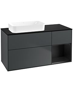 Villeroy und Boch Finion Villeroy und Boch G692PDHG 120x60.3x50.1cm, étagère à droite laqué noir mat, Midnight Blue Matt Lacquer