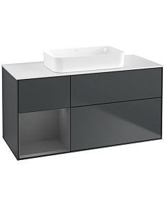 Villeroy und Boch Finion Villeroy und Boch G701GKHG 120x60,3x50,1cm, étagère droite anthracite mat, Midnight Blue Matt Lacquer