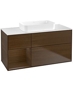 Villeroy und Boch Finion Waschtischunterschrank G701GNGN 120x60,3x50,1cm, Regal rechts Walnut veneer, Walnut veneer