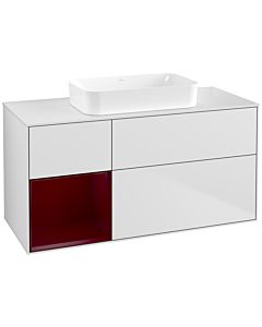 Villeroy und Boch Finion Waschtischunterschrank G701HBMT 120x60,3x50,1cm, Regal rechts Peony, White matt lacquer