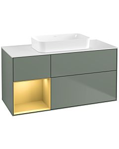 Villeroy und Boch Finion Villeroy und Boch G701HFGM 120x60.3x50.1cm, étagère droite or mat, Olive Matt Lacquer